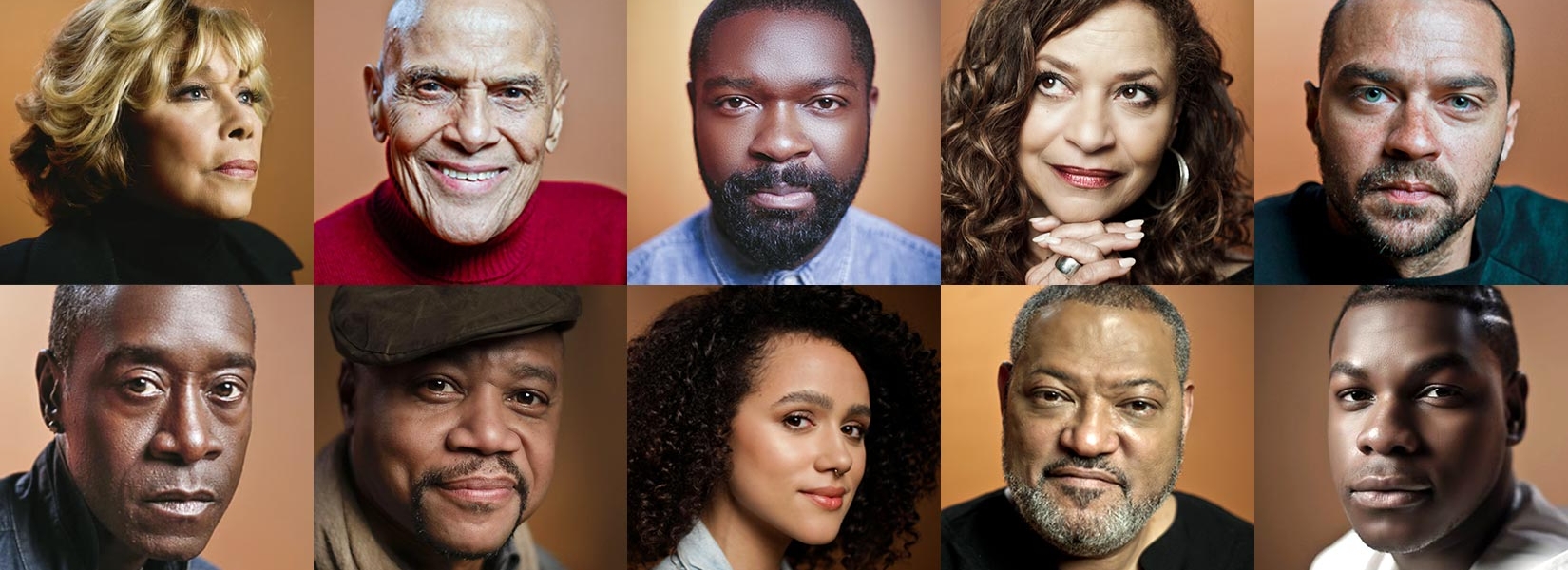 Montage black US stars